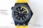 XF Factory Audemars Piguet 15706 Royal Oak Offshore Diver Forged Carbon 42mm 3120 Automatic Watch - Yellow Rubber 